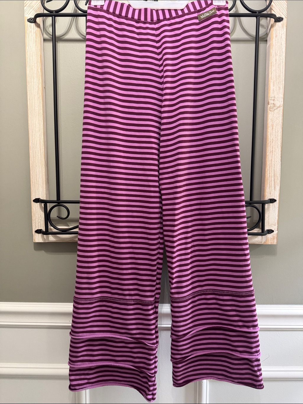 Matilda Jane Purple And Pink Striped Wide-Leg Leggings 14